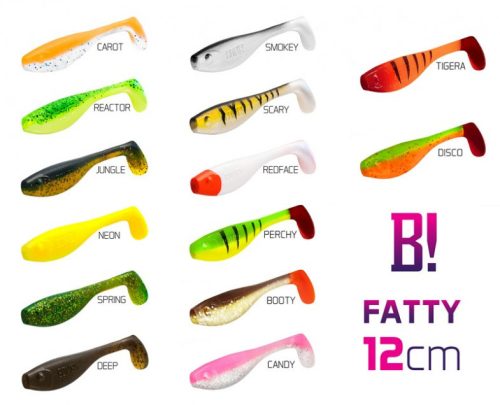 Top mix BOMB! Fatty csali / 5db 12cm / Tigera + Redface + Booty + Candy + Reactor