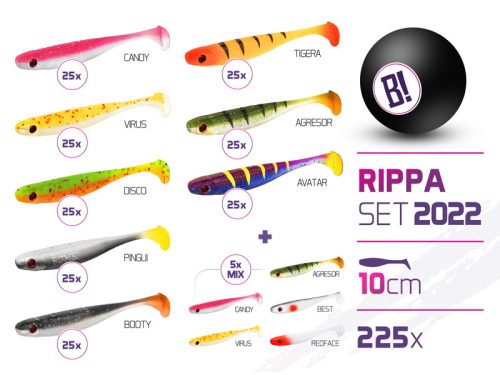 BOMB Rippa csali szett 2022 színek 10cm / 225db 10cm