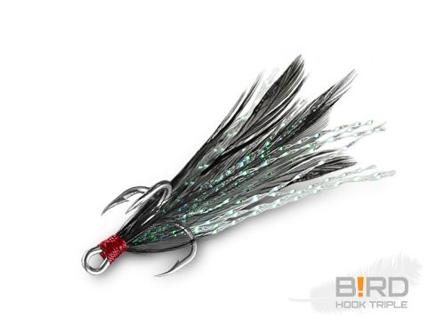 Delphin B!RD Hook TRIPLE / 3db fekete tollak #10