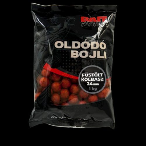 BAIT MAKER Oldódó bojli 24 mm Füstölt Kolbász 1 kg