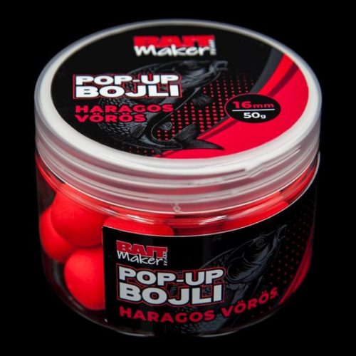 BAIT MAKER Pop Up Bojli 16 mm Haragos Vörös 50 g