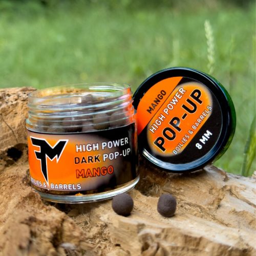 Feedermánia HIGH POWER DARK POP-UP BOILIES & BARRELS 8 MM MANGO