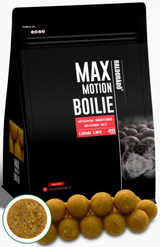 HALDORÁDÓ MAX MOTION Bojli Long Life 20 mm - Spanyol Mogyoró 800 g