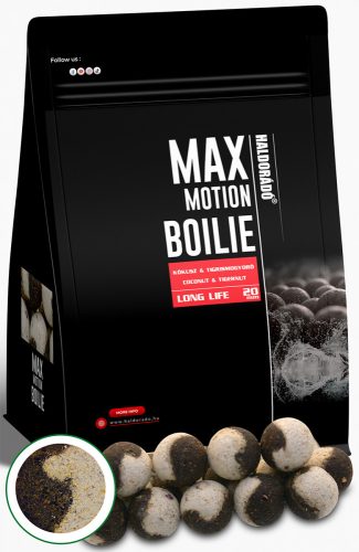 HALDORÁDÓ MAX MOTION Bojli Long Life 20 mm - Kókusz - Tigrismogyoró 800 g