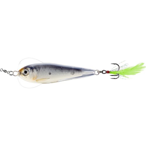 LIVETARGET FLUTTER SHAD JIGGING SPOON GLOW/BLACK 50 MM 11 G