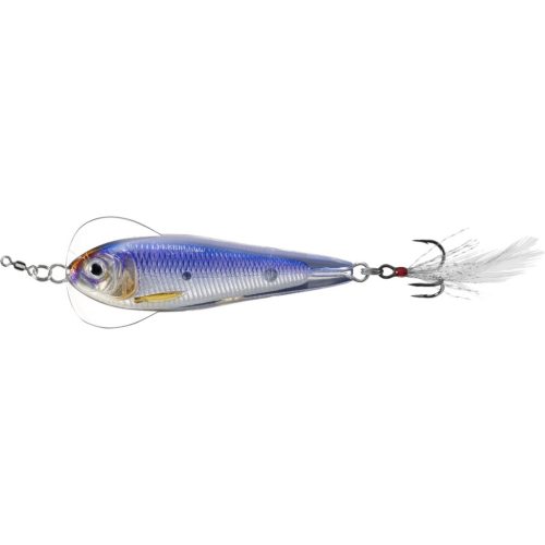 LIVETARGET FLUTTER SHAD JIGGING SPOON SILVER/VIOLET 50 MM 11 G