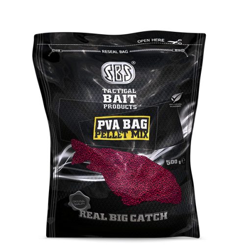 SBS PVA Bag Pellet Mix  3 mm Strawberry Jam 500g