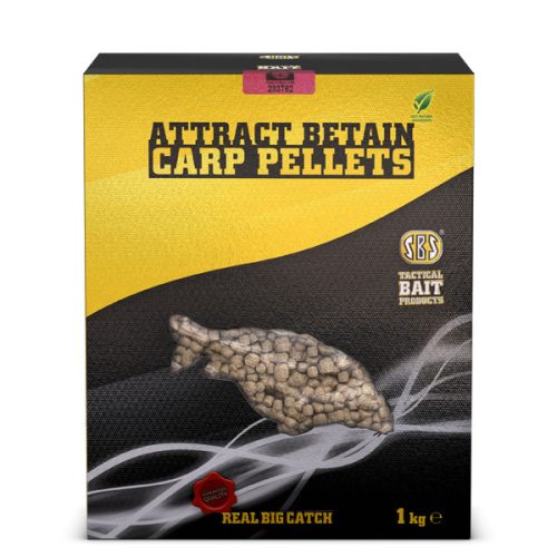 SBS Attract Betain Carp Pellets  6 mm Shellfish Concentrate 1kg