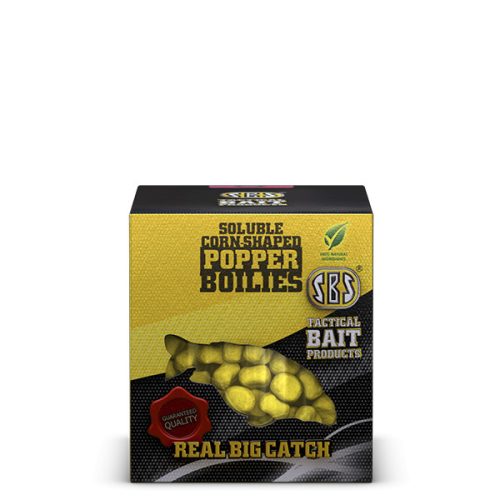 SBS Soluble Corn Shaped Popper Boilies  8, 10 mm Pineapple 20g