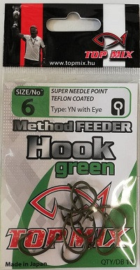 TOP MIX Method Feeder horog #6, zöld