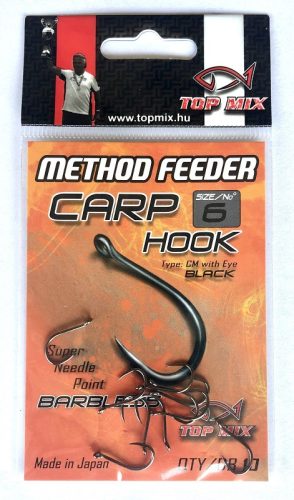 TOP MIX Method Feeder Carp Hook Barbless #6