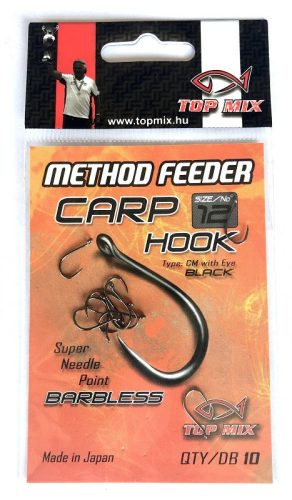 TOP MIX Method Feeder Carp Hook Barbless #12